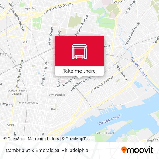 Cambria St & Emerald St map