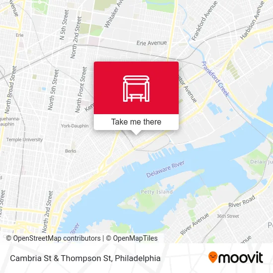 Cambria St & Thompson St map