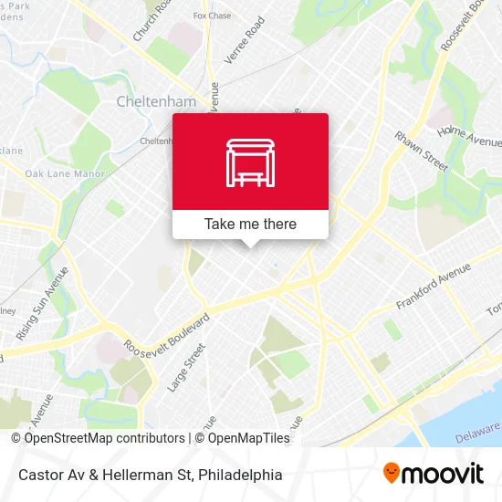 Castor Av & Hellerman St map