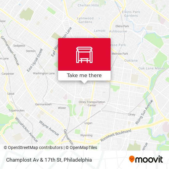 Champlost Av & 17th St map