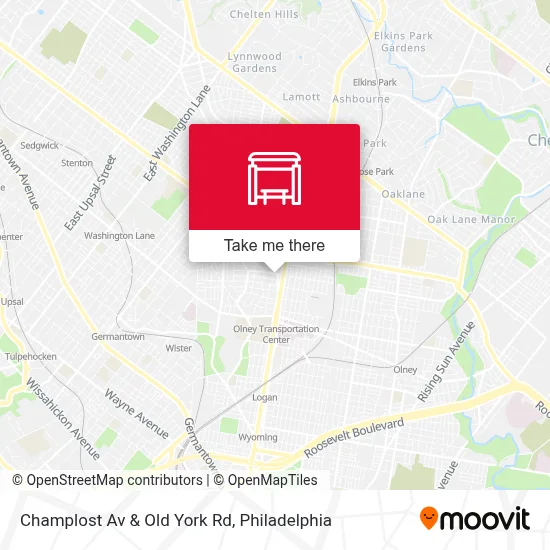 Champlost Av & Old York Rd map