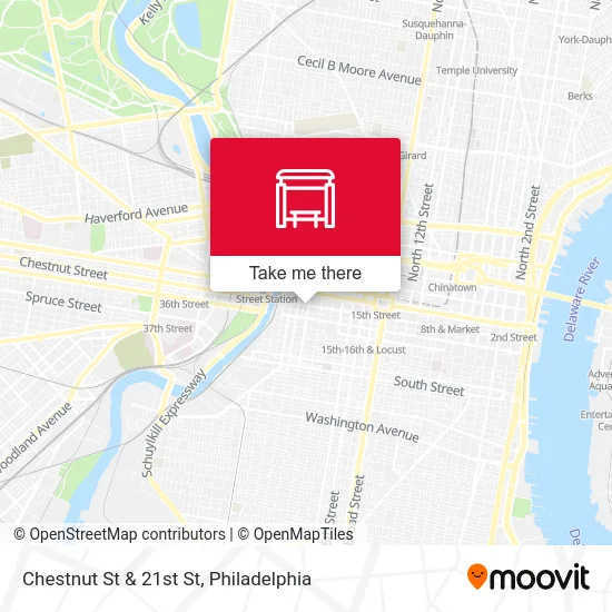 Chestnut St & 21st St map