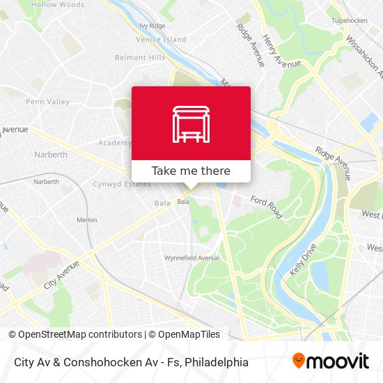 Mapa de City Av & Conshohocken Av - Fs