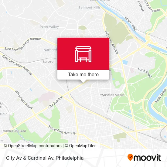 City Av & Cardinal Av map