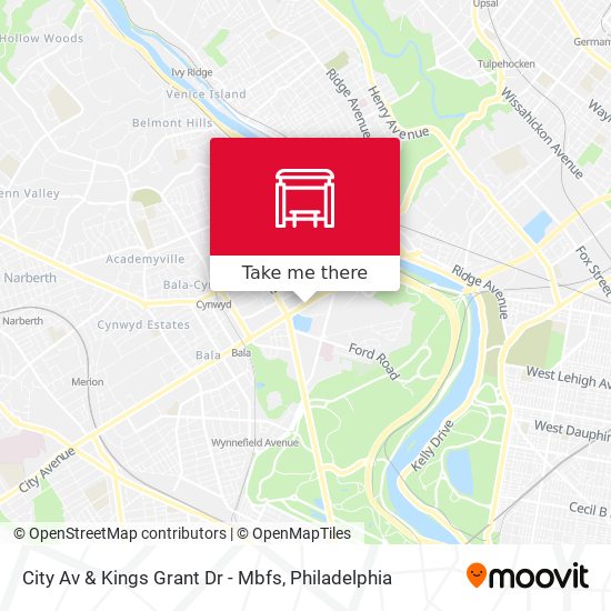 City Av & Kings Grant Dr - Mbfs map