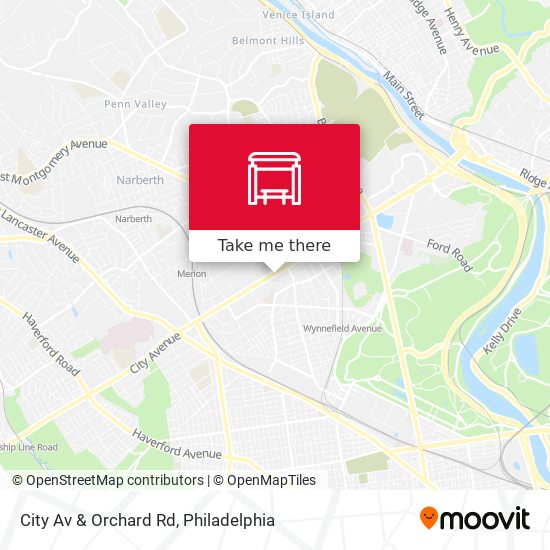 City Av & Orchard Rd map