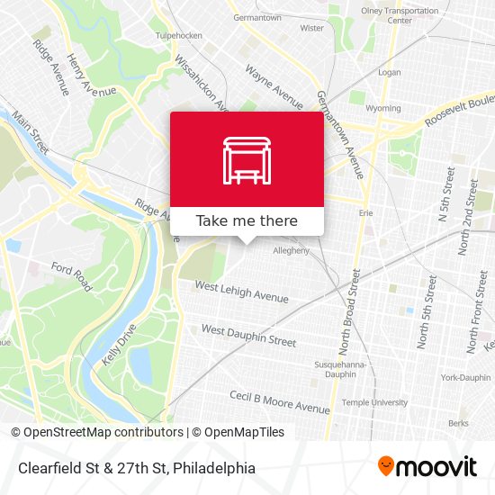 Clearfield St & 27th St map