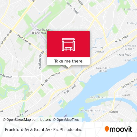 Frankford Av & Grant Av - Fs map