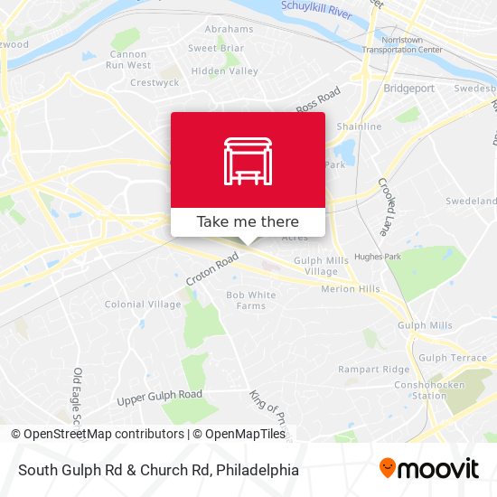 South Gulph Rd & Church Rd map