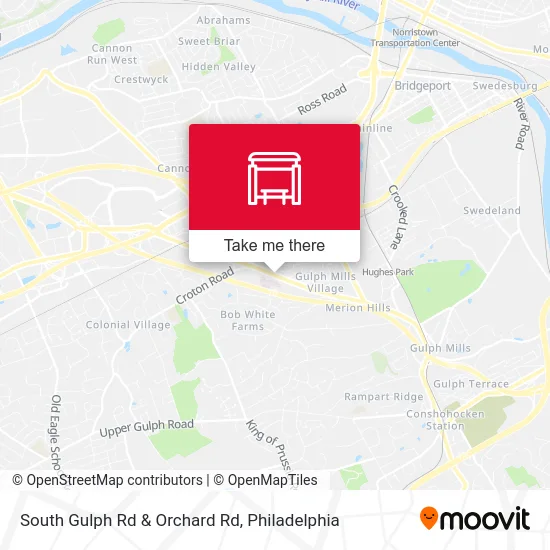 South Gulph Rd & Orchard Rd map