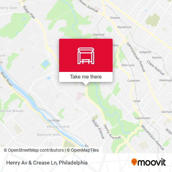 Henry Av & Crease Ln map
