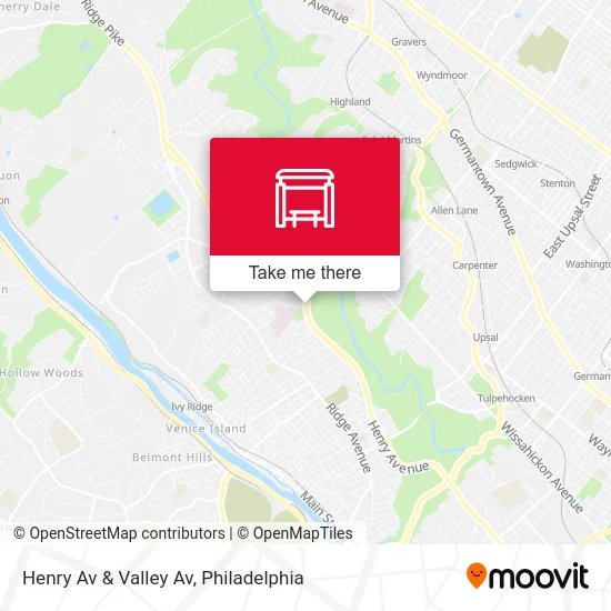 Henry Av & Valley Av map