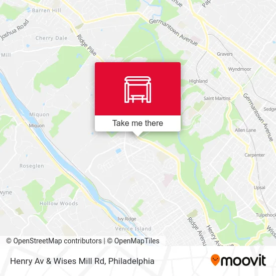 Henry Av & Wises Mill Rd map