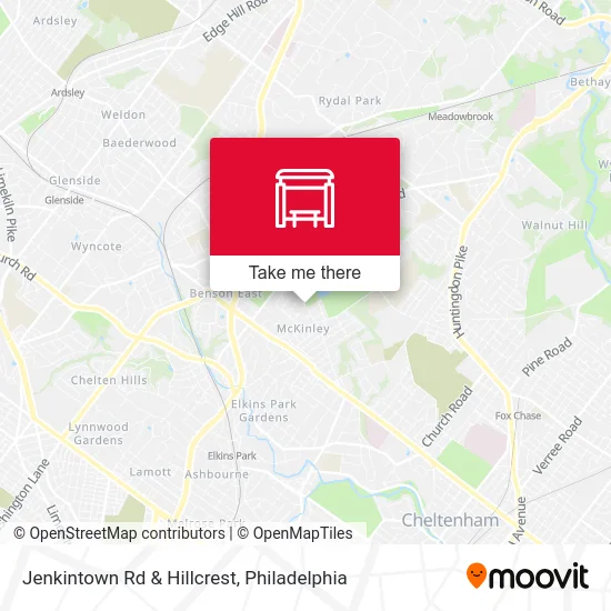 Jenkintown Rd & Hillcrest map