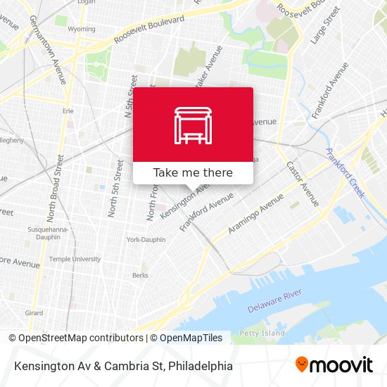 Kensington Av & Cambria St map