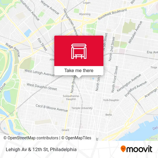 Lehigh Av & 12th St map
