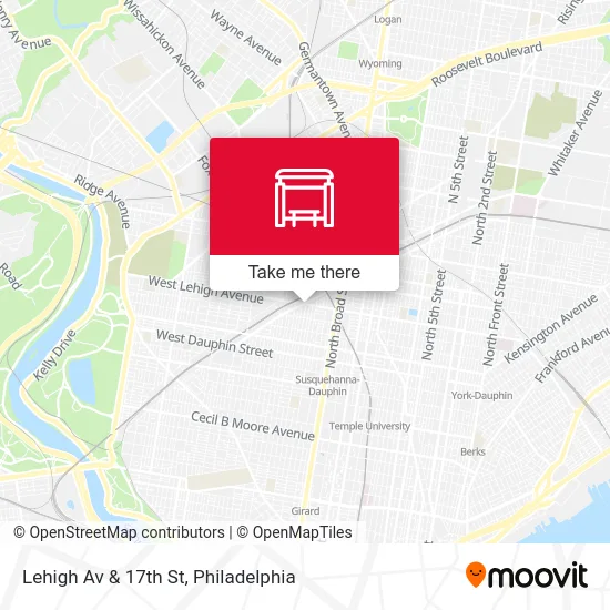 Lehigh Av & 17th St map