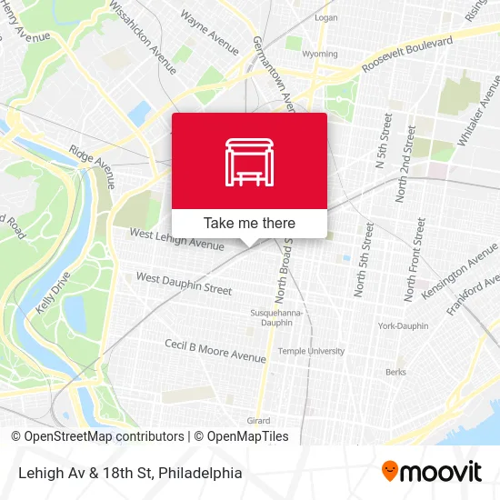 Lehigh Av & 18th St map