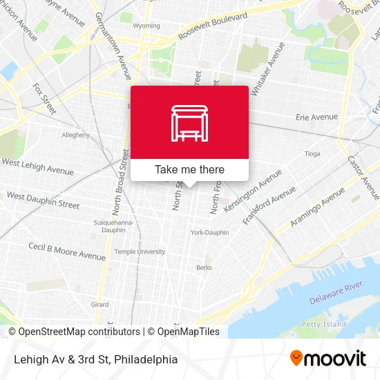 Lehigh Av & 3rd St map