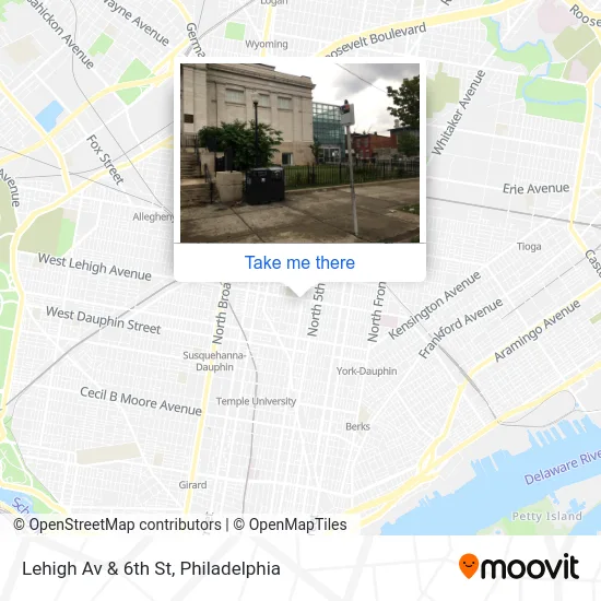 Lehigh Av & 6th St map
