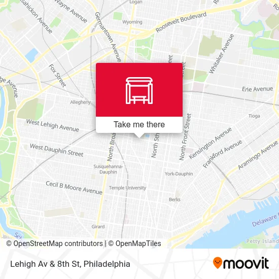 Lehigh Av & 8th St map