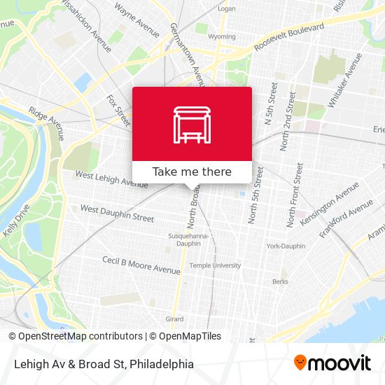 Mapa de Lehigh Av & Broad St