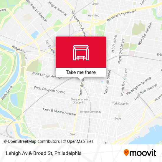 Lehigh Av & Broad St map