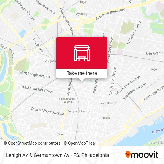 Lehigh Av & Germantown Av - FS map