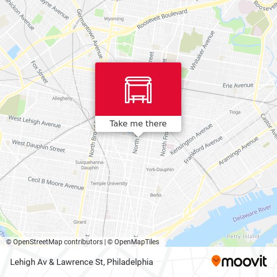 Lehigh Av & Lawrence St map