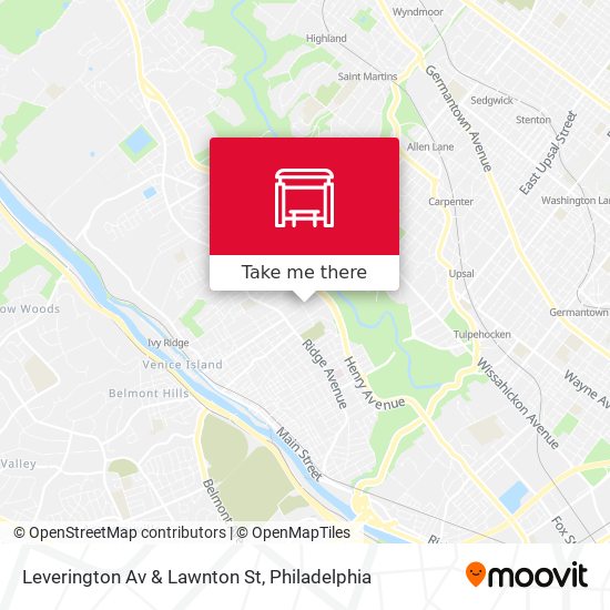 Mapa de Leverington Av & Lawnton St