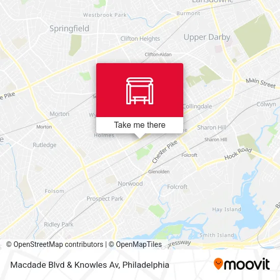 Macdade Blvd & Knowles Av map