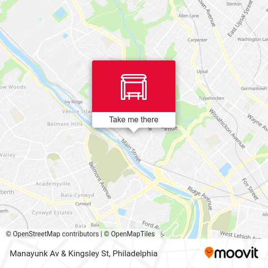 Manayunk Av & Kingsley St map