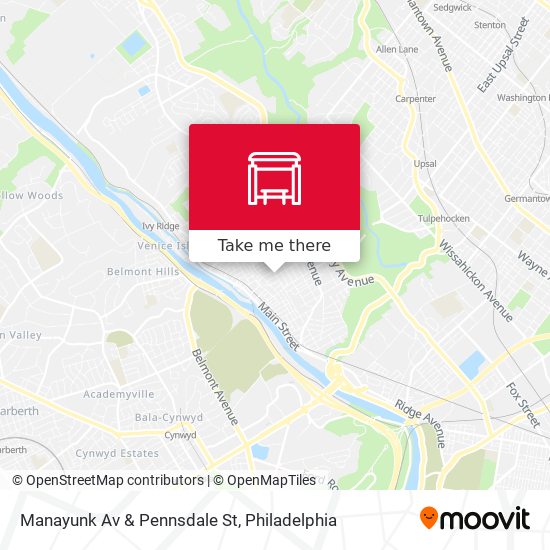 Manayunk Av & Pennsdale St map