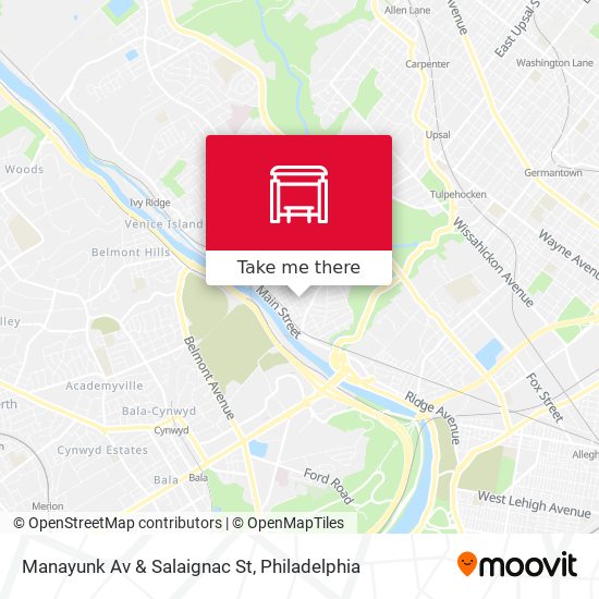 Manayunk Av & Salaignac St map