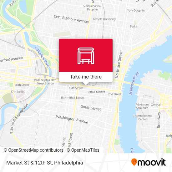 Market St & 12th St map