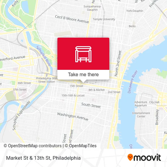 Market St & 13th St map