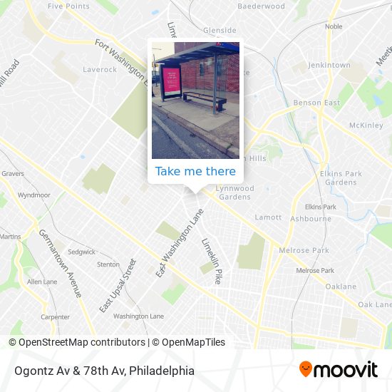 Ogontz Av & 78th Av map