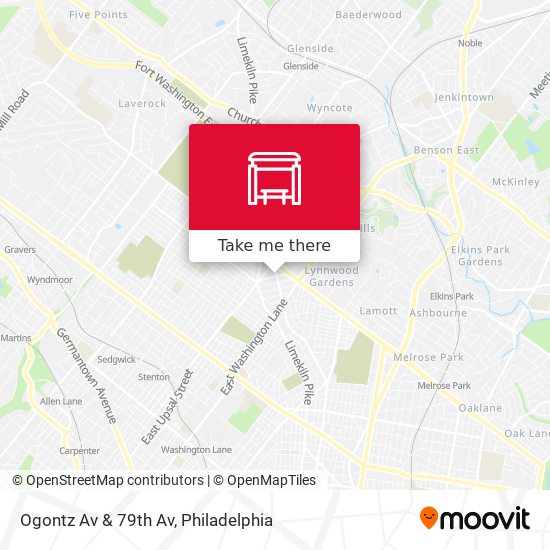 Ogontz Av & 79th Av map
