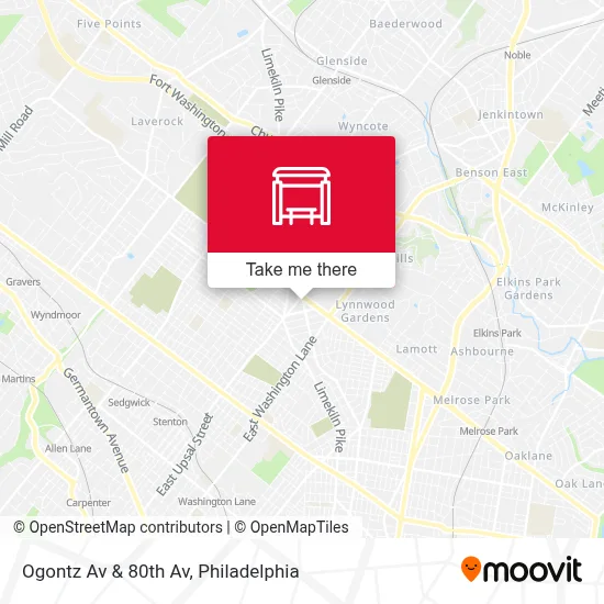 Ogontz Av & 80th Av map