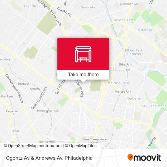Mapa de Ogontz Av & Andrews Av
