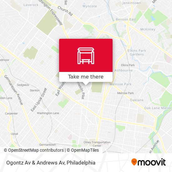 Ogontz Av & Andrews Av map