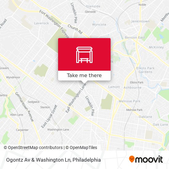 Ogontz Av & Washington Ln map