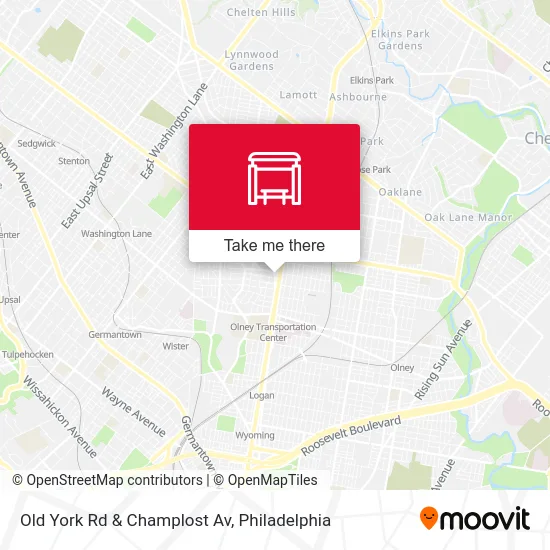 Old York Rd & Champlost Av map