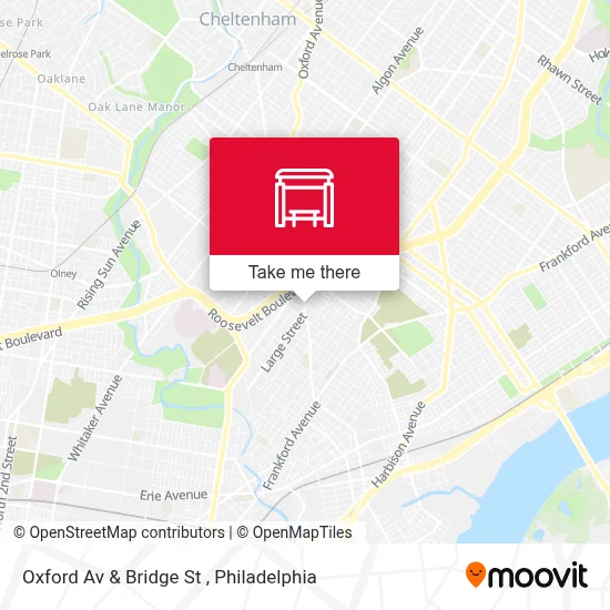 Oxford Av & Bridge St map