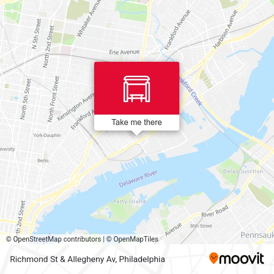 Richmond St & Allegheny Av map