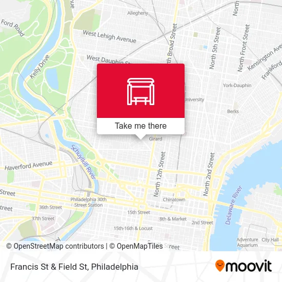 Francis St & Field St map