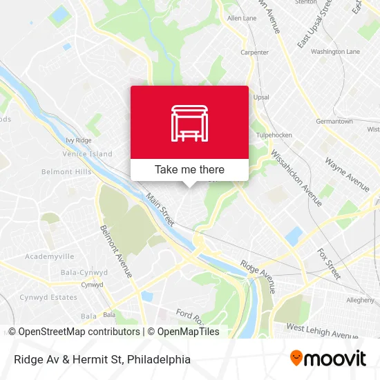 Ridge Av & Hermit St map