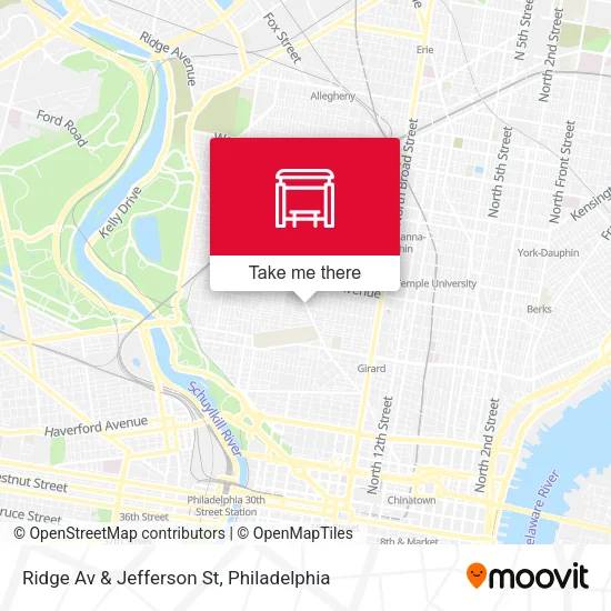 Ridge Av & Jefferson St map