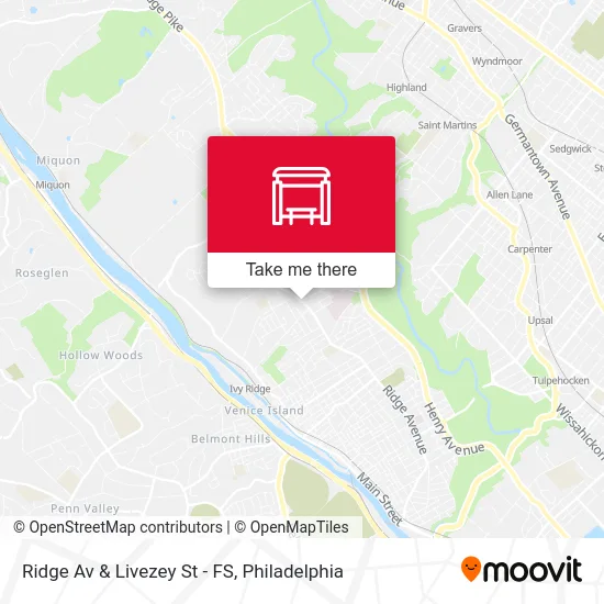 Mapa de Ridge Av & Livezey St - FS