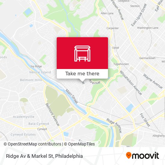 Ridge Av & Markel St map